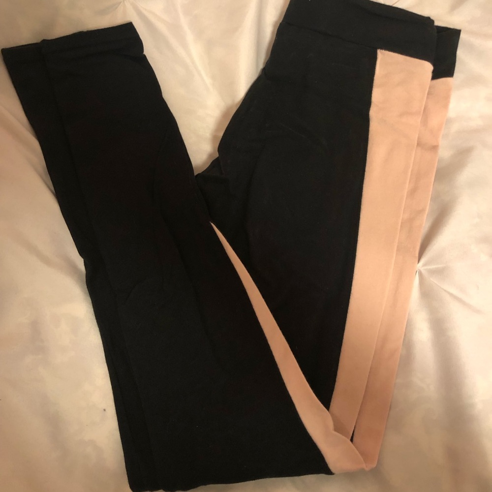🎉EUC🎉 Aerie Black & Pink Cotton Leggings